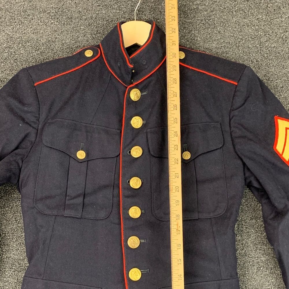 Vintage USMC Dress Blue Coat Mens Corporal - Picture 6 of 11
